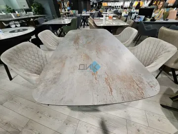 Стол KU180 мрамор SH1683 (керамогранит матовый)