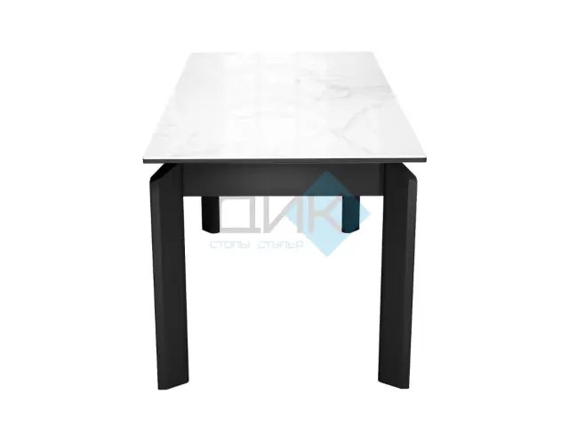 Стол KT140 белый мрамор С39 (керамогранит глянец) 2