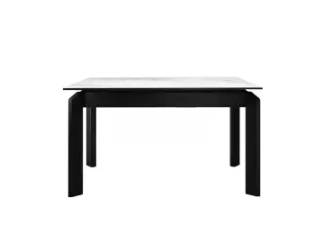 Стол KT140 белый мрамор С39 (керамогранит глянец)