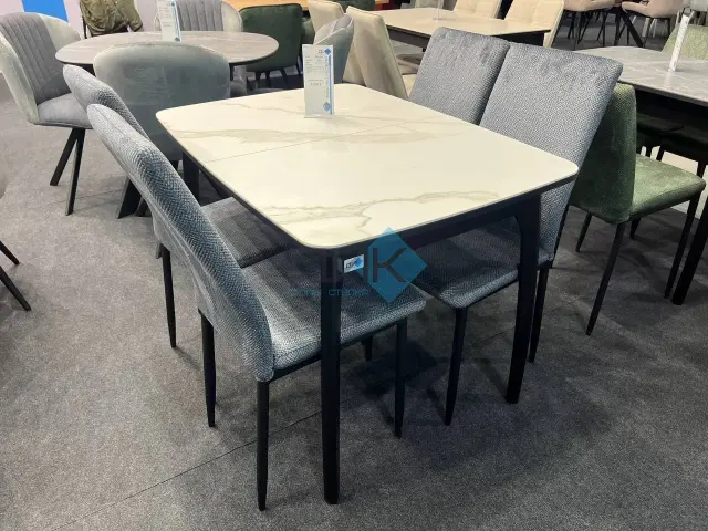 Стол MK40 Белый мрамор (керамогранит матовый) 4