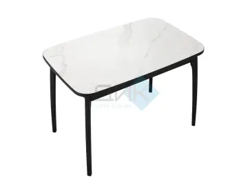 Стол MK40 Белый мрамор (керамогранит матовый)