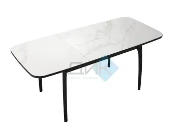 Стол MK40 Белый мрамор (керамогранит матовый)