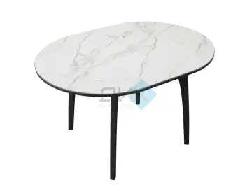 Стол MK46 Белый мрамор (керамогранит матовый)