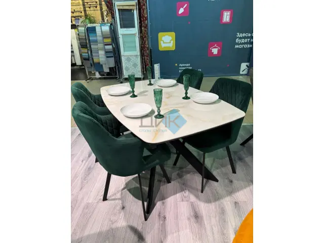 Стол BK140 Ostra Bianco (Керамогранит глянец) 3