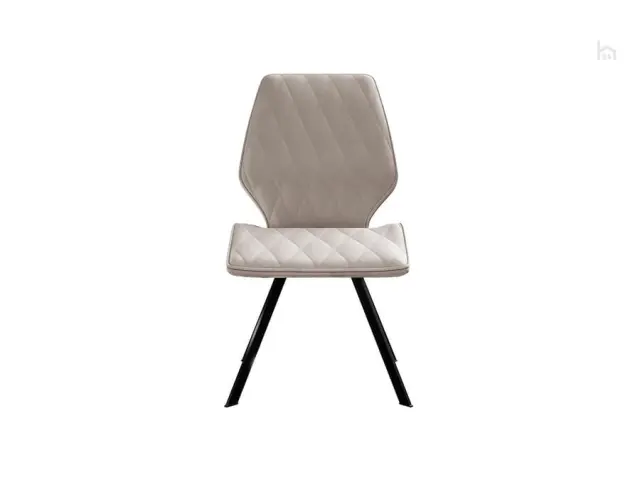 Мягкий стул 243 поворотный, микровелюр B03 beige, ножки черные 2