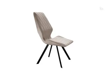 Мягкий стул 243 поворотный, микровелюр B03 beige, ножки черные