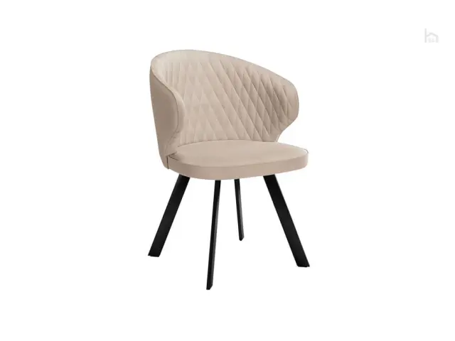 Стул кухонный 249 Поворотный, Микровелюр B03 Beige / опоры черные 2