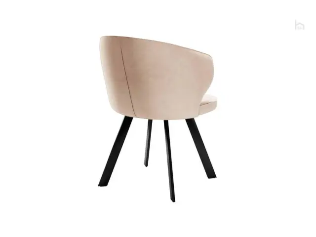 Стул кухонный 249 Поворотный, Микровелюр B03 Beige / опоры черные 5