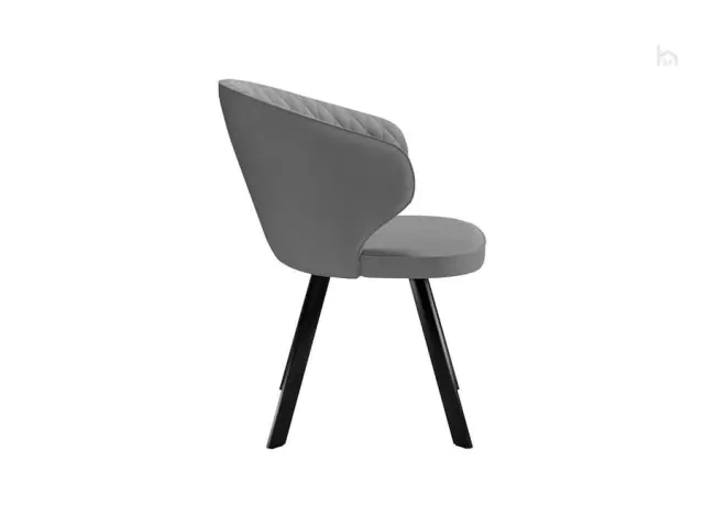 Стул кухонный 249 Поворотный, Микровелюр B22 Grey / опоры черные 4