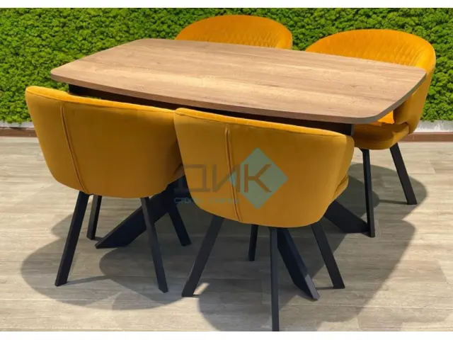 Стол DikLine B140 Дуб Галифакс (ЛДСП EGGER)/опоры черные 2