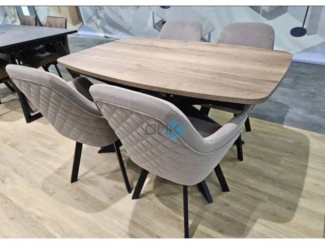 Стол DikLine B140 Дуб Галифакс (ЛДСП EGGER)/опоры черные 7