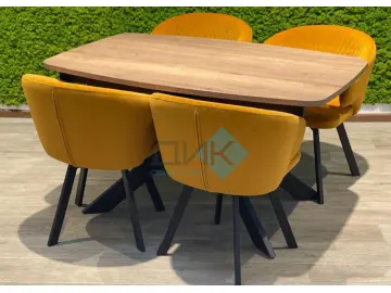 Стол DikLine B140 Дуб Галифакс (ЛДСП EGGER)/опоры черные