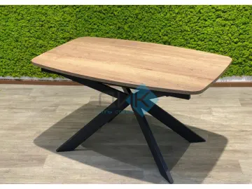 Стол DikLine B140 Дуб Галифакс (ЛДСП EGGER)/опоры черные