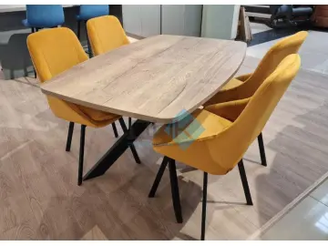 Стол DikLine B140 Дуб Галифакс (ЛДСП EGGER)/опоры черные