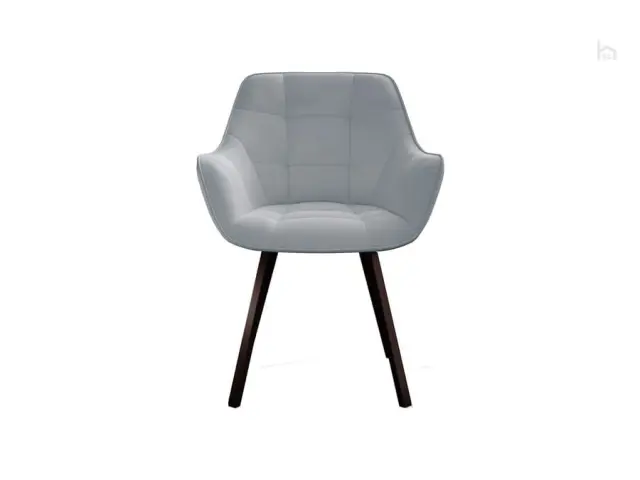 Мягкий стул 252 М поворотный, микровелюр B22 grey, ножки черные 2