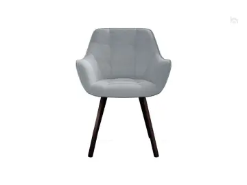 Мягкий стул 252 М поворотный, микровелюр B22 grey, ножки черные