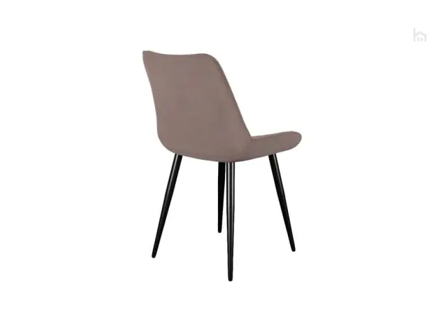 Стул кухонный 206М, микровелюр B5 latte, ножки черные 3