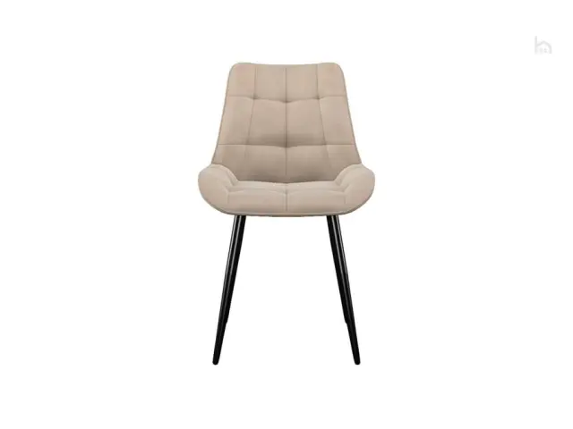 Стул кухонный 206М, микровелюр B3 beige, ножки черные 2