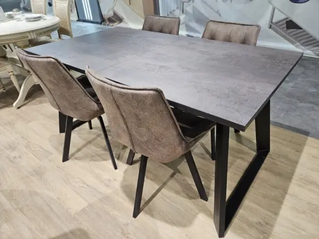 ZL160 Хромикс бронза стол раздвижной 4