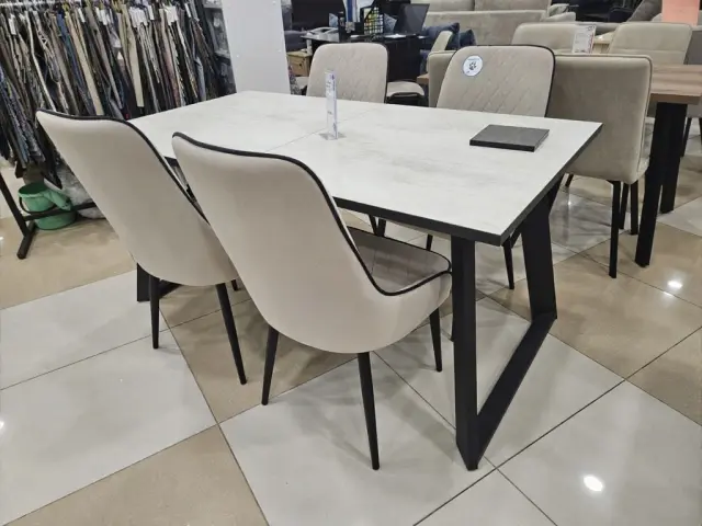 ZL160 Хромикс белый стол раздвижной 4