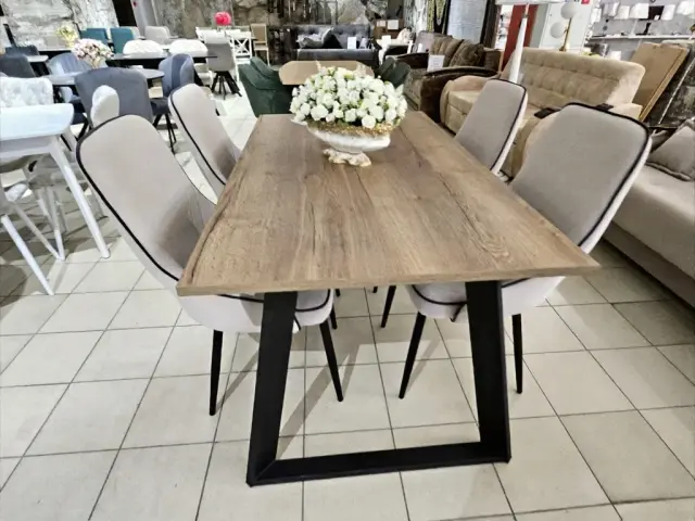 ZL160 Дуб Галифакс стол раздвижной 5