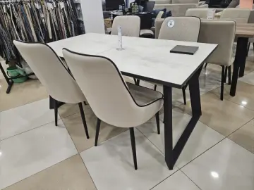 ZL140 Хромикс белый стол раздвижной