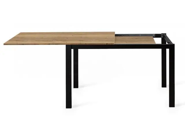 L110 Дуб Галифакс/черные стол раздвижной 2