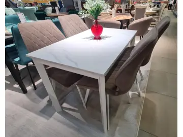 L110 мрамор белый/белые стол раздвижной