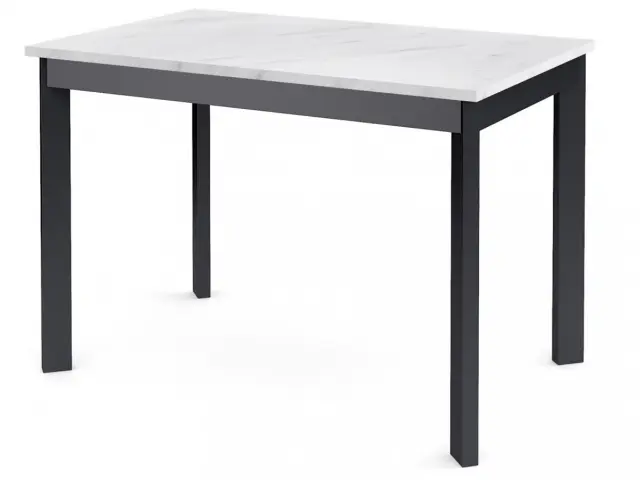 L110 мрамор белый/черные стол раздвижной 1
