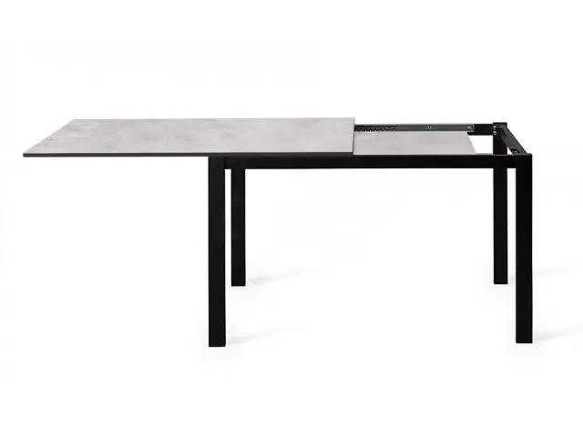 L110 хромикс белый/черные стол раздвижной 3