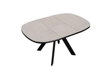 B110 Хромикс белый квадратный стол раздвижной