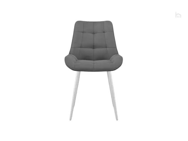 Стул мягкий 206М, микровелюр B22 grey, ножки белые 2