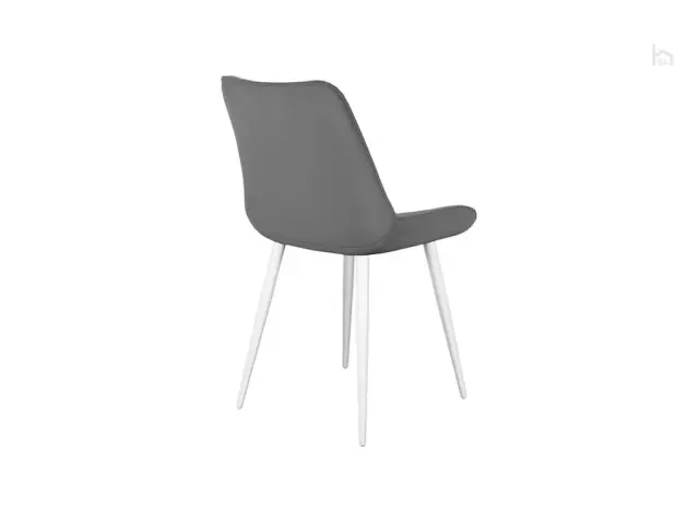 Стул мягкий 206М, микровелюр B22 grey, ножки белые 3