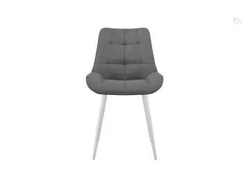 Стул мягкий 206М, микровелюр B22 grey, ножки белые