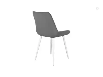 Стул мягкий 206М, микровелюр B22 grey, ножки белые
