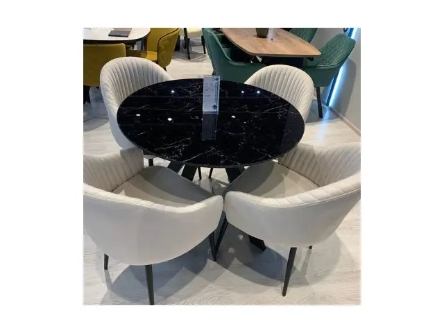 Стул для кухни DikLine 440 C103 крем, ножки черные 9