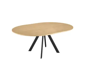 RD120 Дуб Каселла/черные круглый стол раздвижной