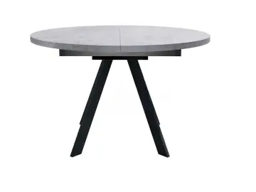RD100 Бетон/черные круглый стол раздвижной