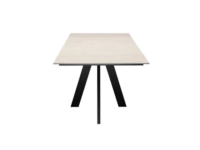 DM120 Хромикс белый/черные стол раздвижной 4