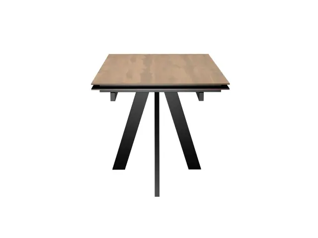 DM120 Дуб галифакс/черные стол раздвижной 3