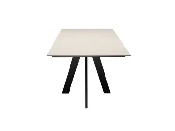 DM110 Хромикс белый/черные стол раздвижной