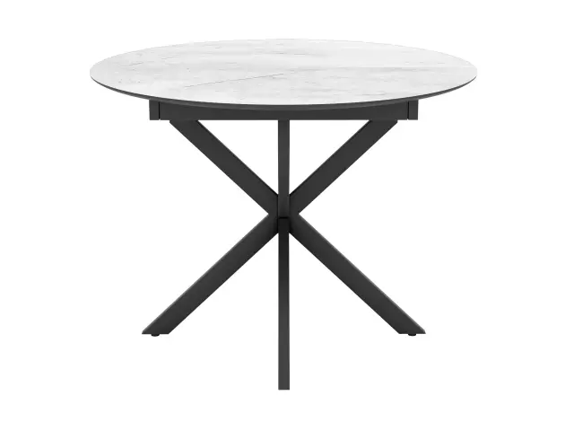 BERGAMO Жемчужный Перито/Черный круглый стол 2
