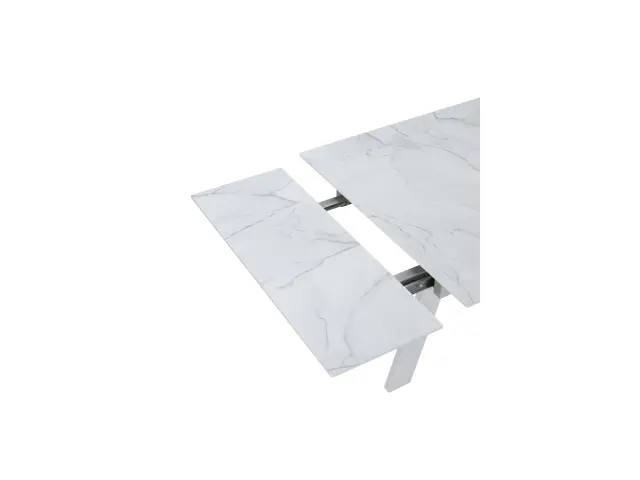 WINGS Жемчужный Перито/Белый стол раздвижной 2