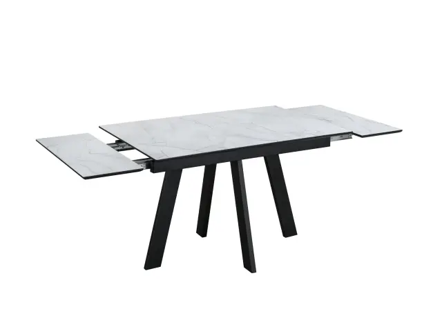 WINGS Жемчужный Перито/Черный стол раздвижной 4