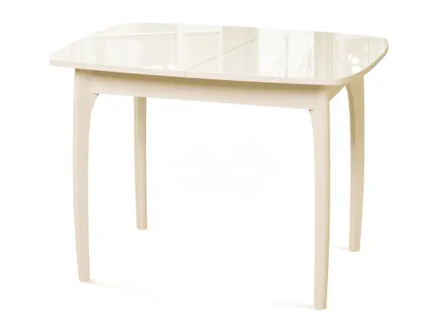 M15 слоновая кость/стекло бежевое стол раздвижной 1