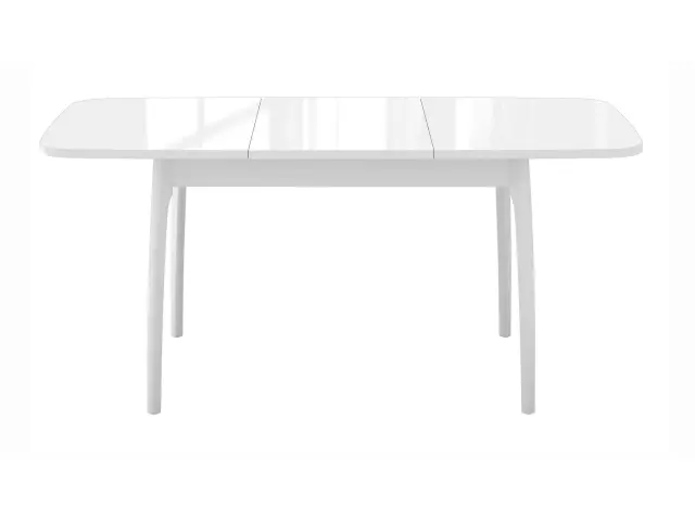 M15 белый/стекло белое стол раздвижной 4