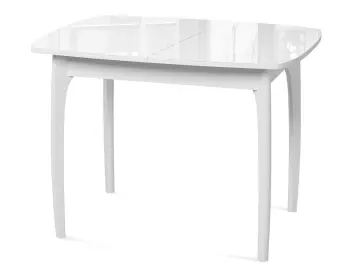 M15 белый/стекло белое стол раздвижной