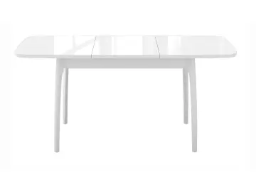 M15 белый/стекло белое стол раздвижной