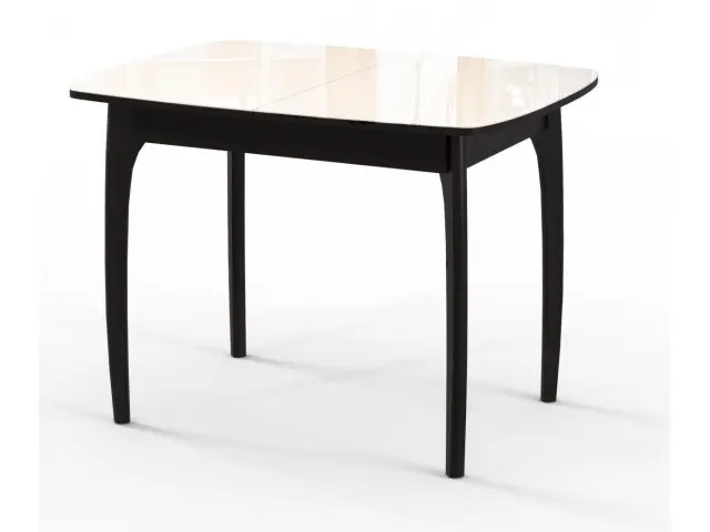 M15 венге/стекло бежевое стол раздвижной 1