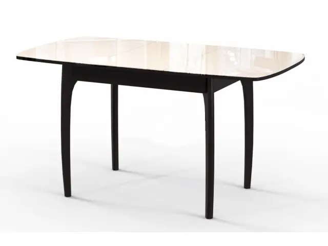 M15 венге/стекло бежевое стол раздвижной 2